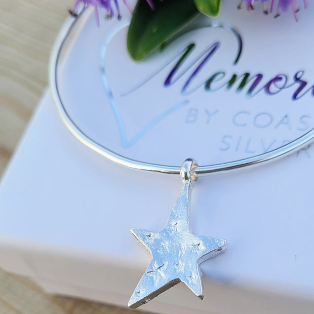 Star of Stars Ashes into Silver Bangle