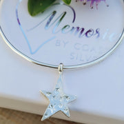Star of Stars Ashes into Silver Bangle