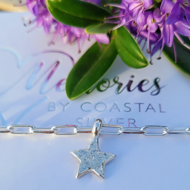 My Star Ashes into Silver Long Link Bracelet