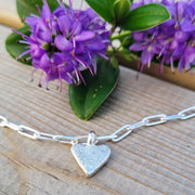 Ashes Into Silver My Heart Long Link Bracelet