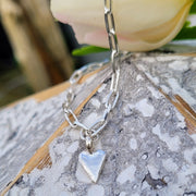 Sweet Heart Long Link Necklace